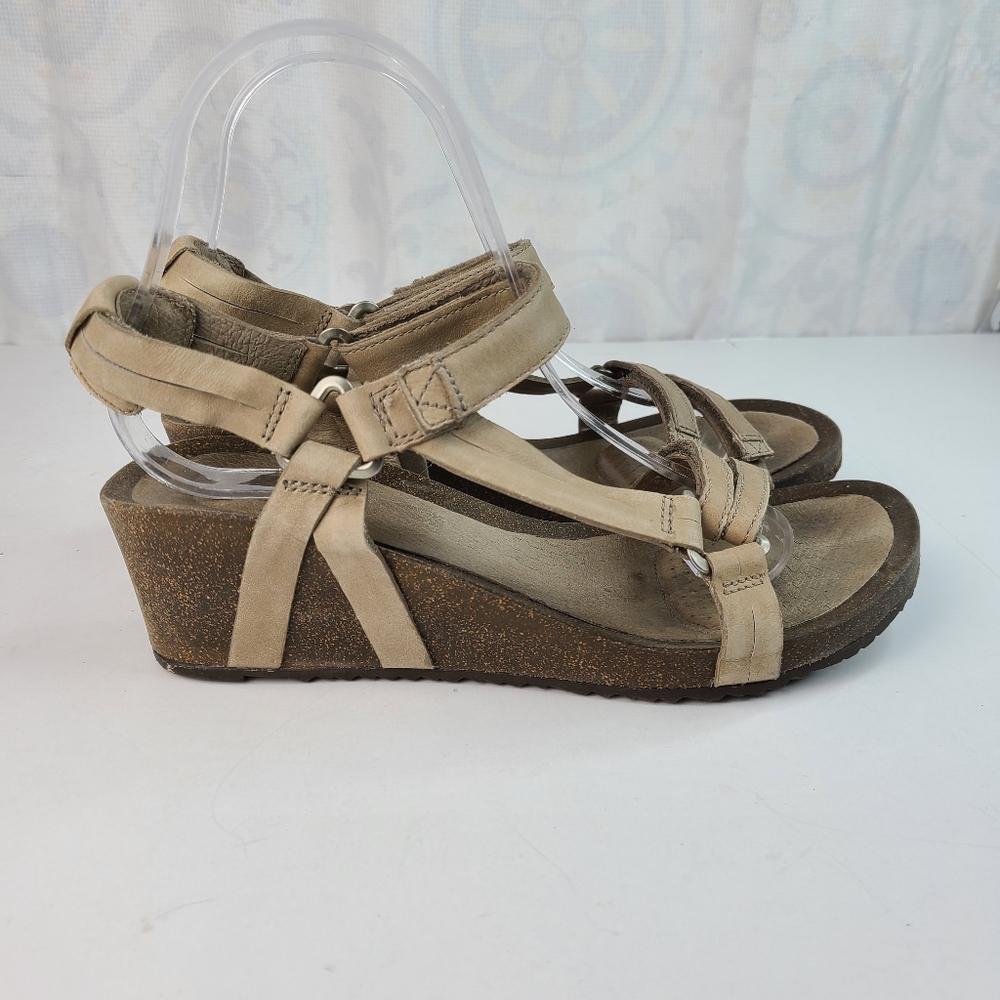 Teva Gray Tan Comfort Sandals with Adjustable Straps